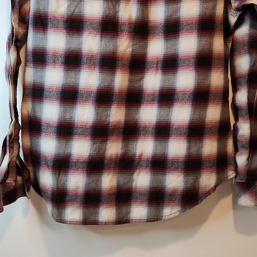 Pendleton Flannel Shirt Women's Size Medium Gray/Black/White EUC VERY NICE!! - Picture 9 of 11